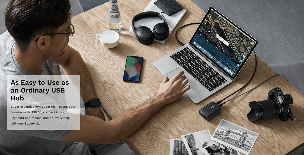 Zendure SuperHub 2-in-1 Power Adapter PD With HDMI 48W - Black