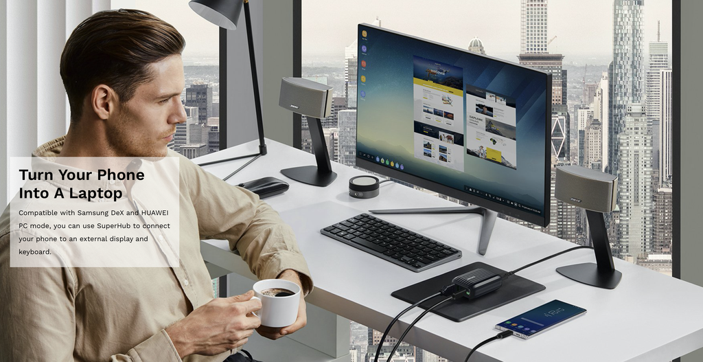 Zendure SuperHub 2-in-1 Power Adapter PD With HDMI 48W - Black