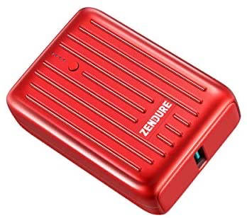 Zendure SuperMini Credit Card Size Charger with PD 10,000mAh - Red