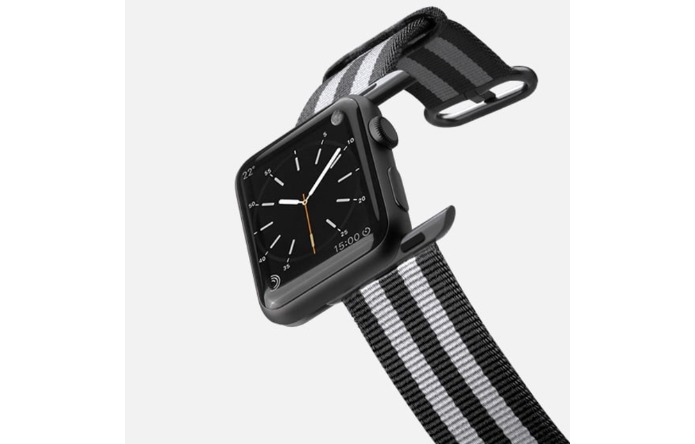 Casetify Apple Watch Band Nylon Fabric All Series 42/44/45/49mm - Black Stirpes