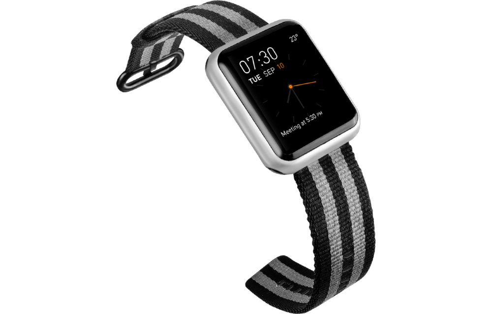 Casetify Apple Watch Band Nylon Fabric All Series 42/44/45/49mm - Black Stirpes