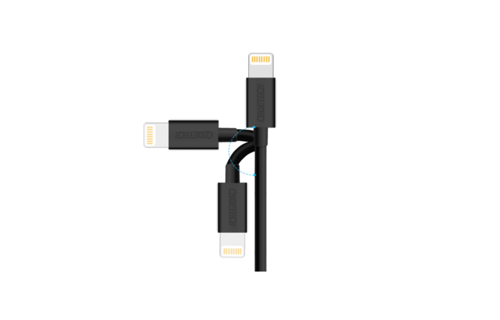 Choetech MFI certified USB to Lightning cable 1.2m - Black