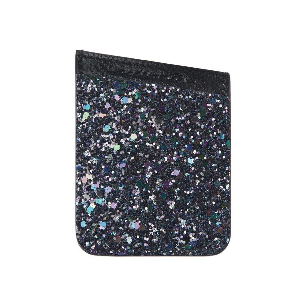 Case Mate Pockets Card Holder - Black Iridescent Glitter