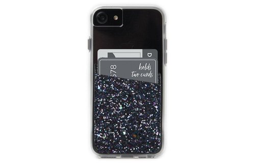 Case Mate Pockets Card Holder - Black Iridescent Glitter