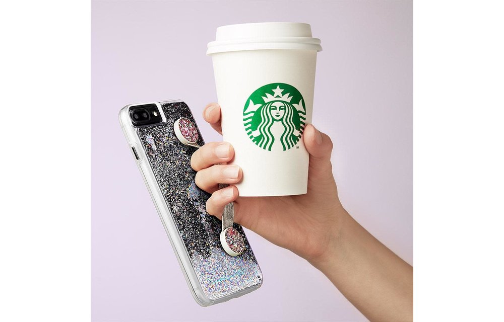 Case Mate Straps Device Grip - Pink Glitter