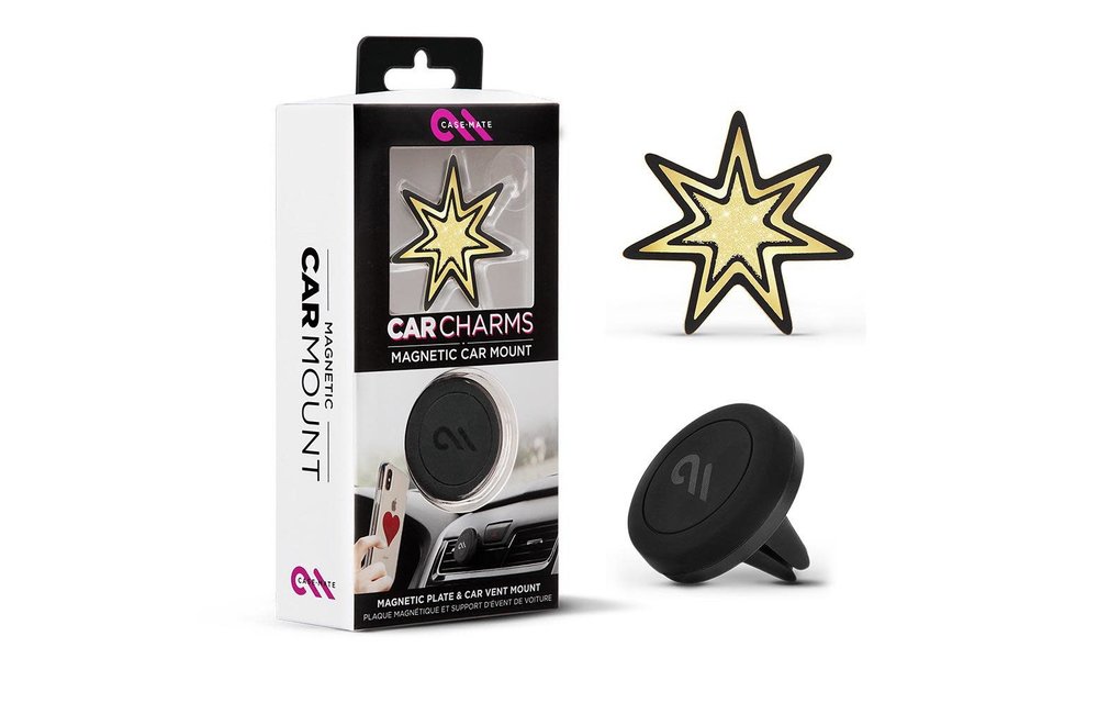 Case Mate Car Charms Magnetic Vent Mount Kit - Gold Starburst