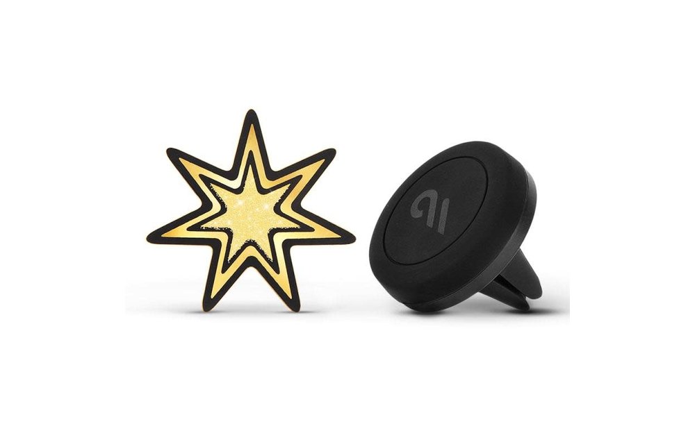 Case Mate Car Charms Magnetic Vent Mount Kit - Gold Starburst