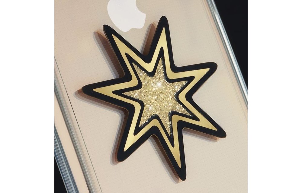 Case Mate Car Charms Magnetic Vent Mount Kit - Gold Starburst