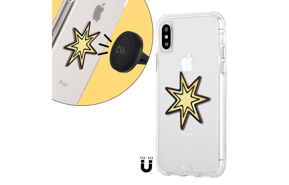 Case Mate Car Charms Magnetic Vent Mount Kit - Gold Starburst