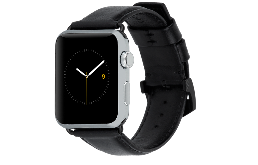 Case Mate Signature Leather Watchband for Apple Watch 42/44/45mm - Black