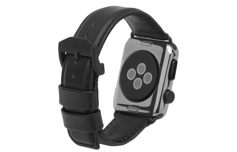 Case Mate Signature Leather Watchband for Apple Watch 42/44/45mm - Black