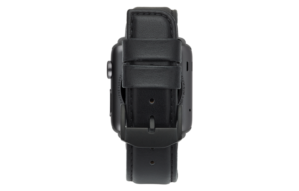 Case Mate Signature Leather Watchband for Apple Watch 42/44/45mm - Black