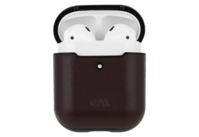 Case Mate Hook Ups Leather Apple Airpod 1/2 Case and Neck Strap - Tobacco Brown
