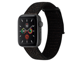Case Mate Nylon Watchband for Apple Watch 42/44/45/49mm - Mixed Metallic Black