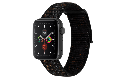 Case Mate Nylon Watchband for Apple Watch 42/44/45/49mm - Mixed Metallic Black