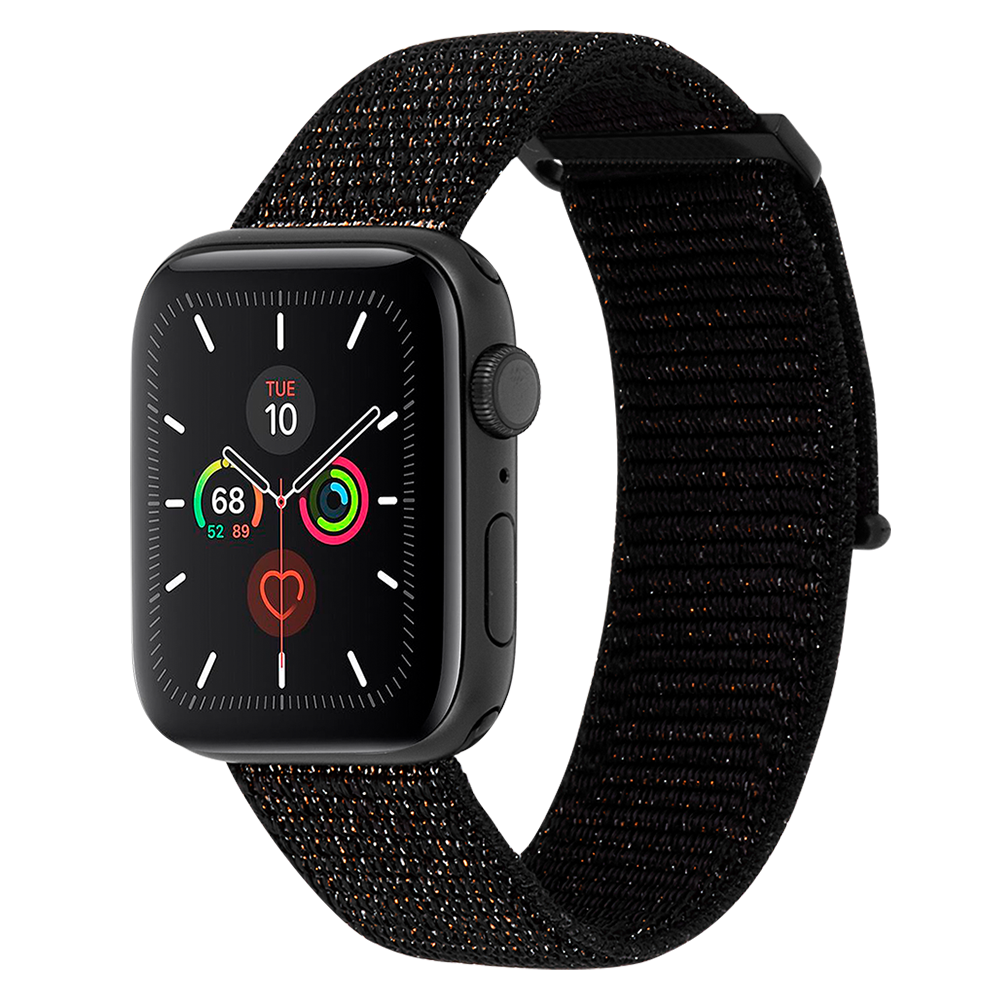 Case Mate Nylon Watchband for Apple Watch 42/44/45/49mm - Mixed Metallic Black