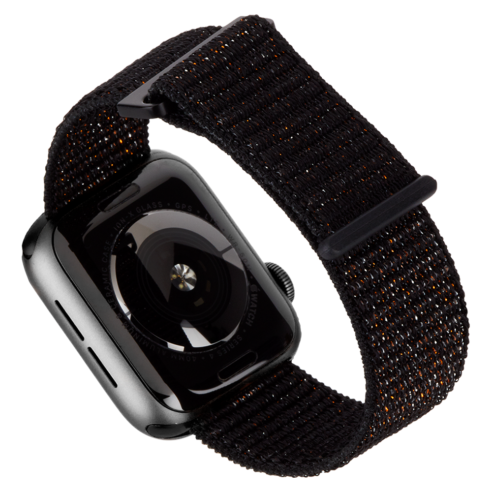 Case Mate Nylon Watchband for Apple Watch 42/44/45/49mm - Mixed Metallic Black
