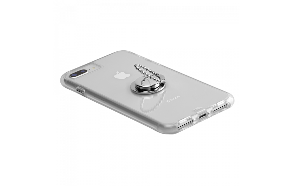 Case Mate Ring Stand and Grip - Dotted - Silver