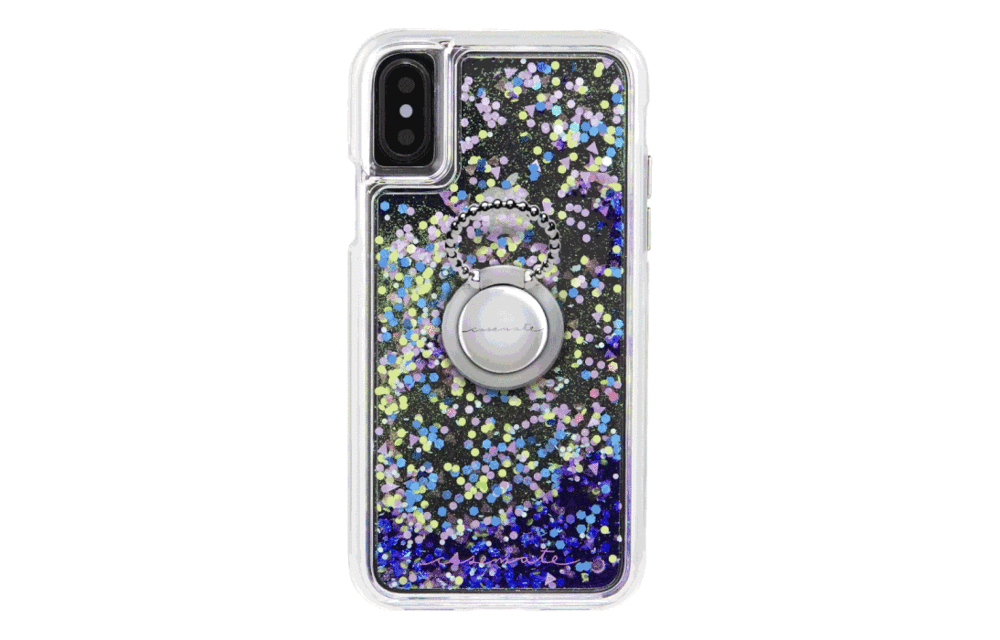 Case Mate Ring Stand and Grip - Dotted - Silver