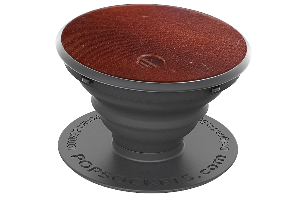 PopSockets Device Stand and Grip - Brown Vegan Leather