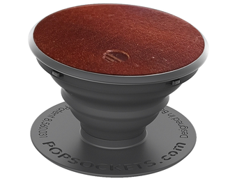 PopSockets Device Stand and Grip - Brown Vegan Leather