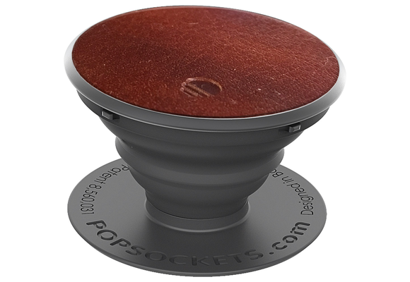 PopSockets Device Stand and Grip - Brown Vegan Leather
