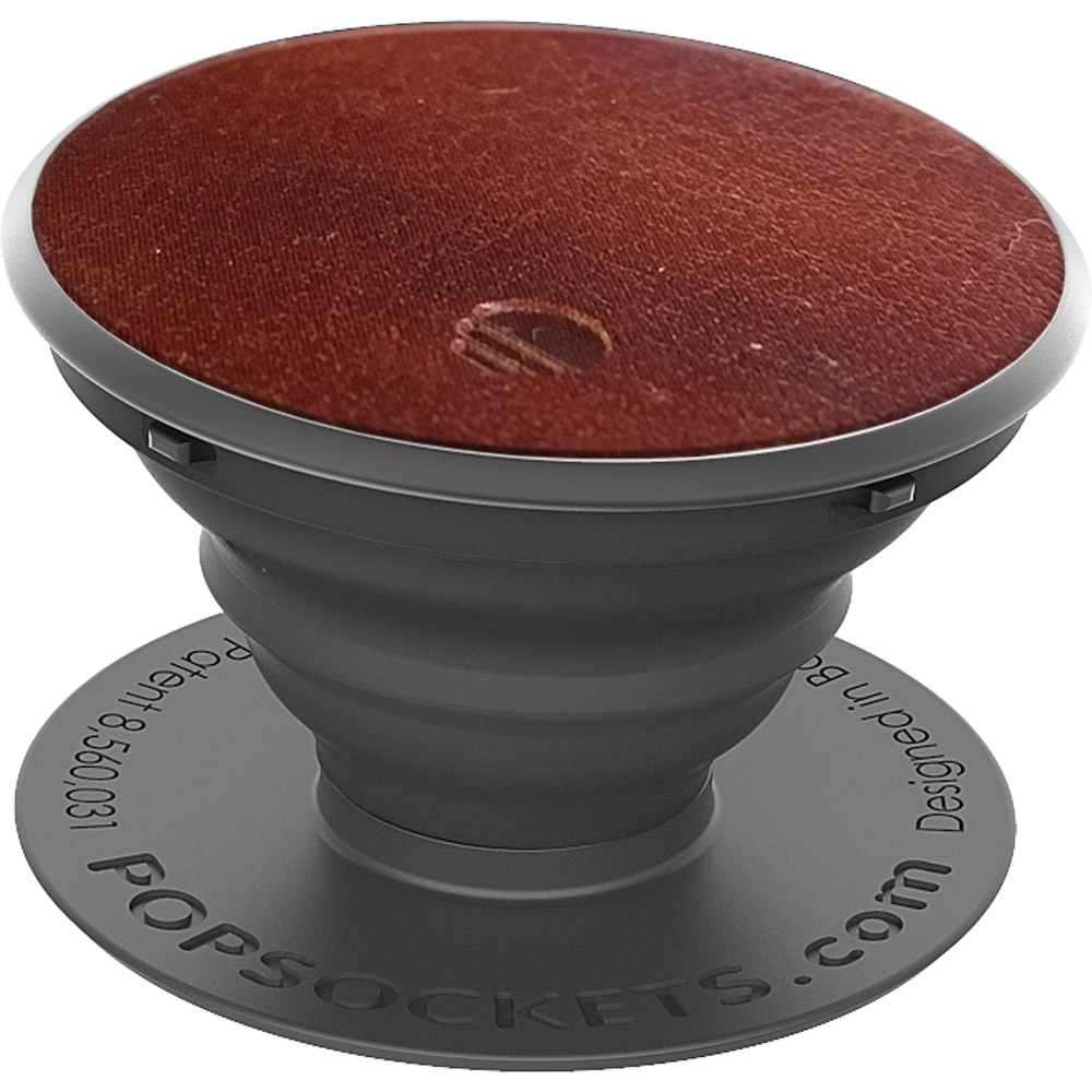 PopSockets Device Stand and Grip - Brown Vegan Leather