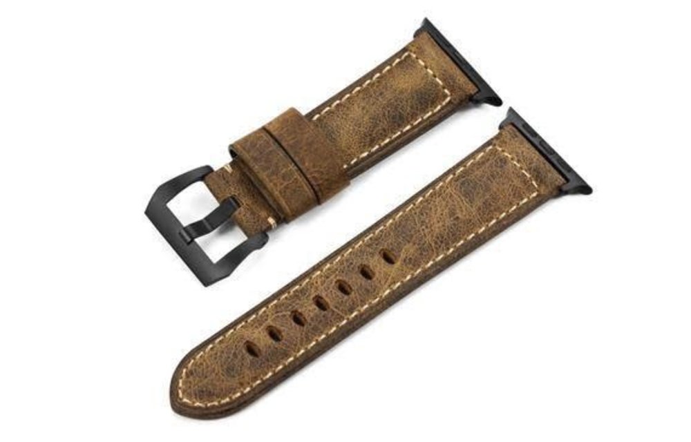 Bull Strap Genuine Bold Leather Strap for Apple Watch 38/40/41mm - Vintage/Black