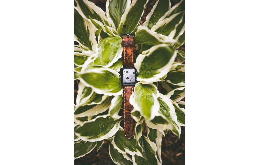 Bull Strap Genuine Bold Leather Strap for Apple Watch 42/44/45mm - Vintage/Black