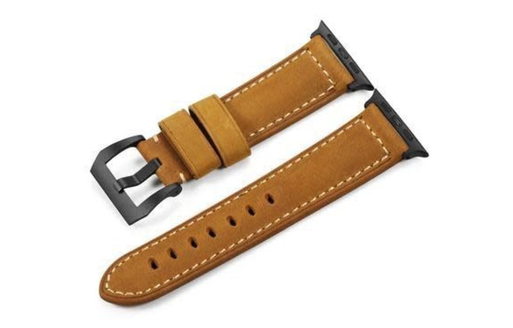 Bull Strap Genuine Bold Leather Strap for Apple Watch 38/40/41mm - Classic/Black