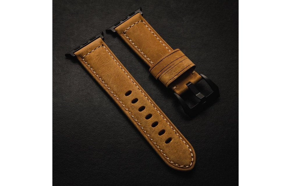 Bull Strap Genuine Bold Leather Strap for Apple Watch 38/40/41mm - Classic/Black