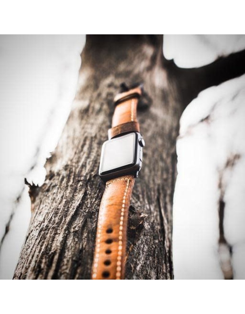 Bull Strap Bull Strap Genuine Bold Leather Strap for Apple Watch 38/40/41mm - Classic/Sliver