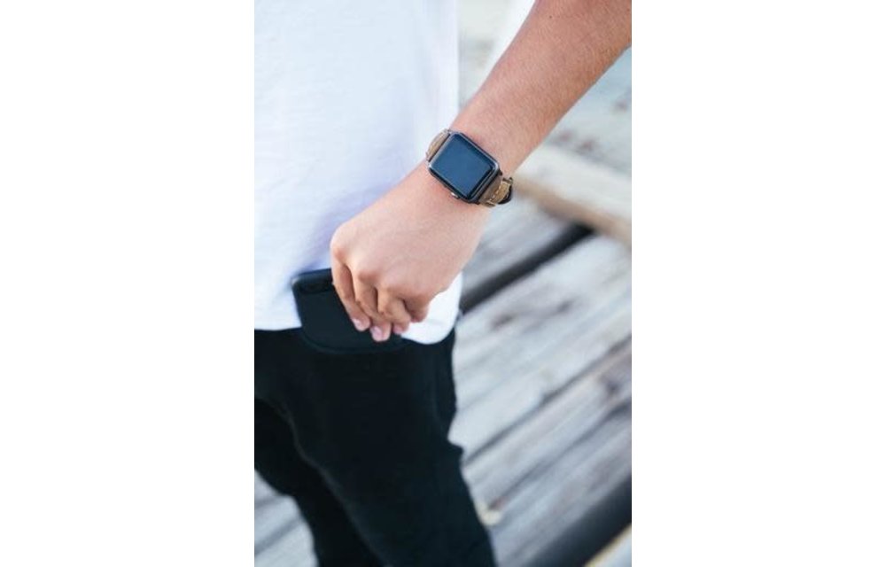 Bull Strap Genuine Bold Leather Strap for Apple Watch 38/40/41mm - Classic/Sliver