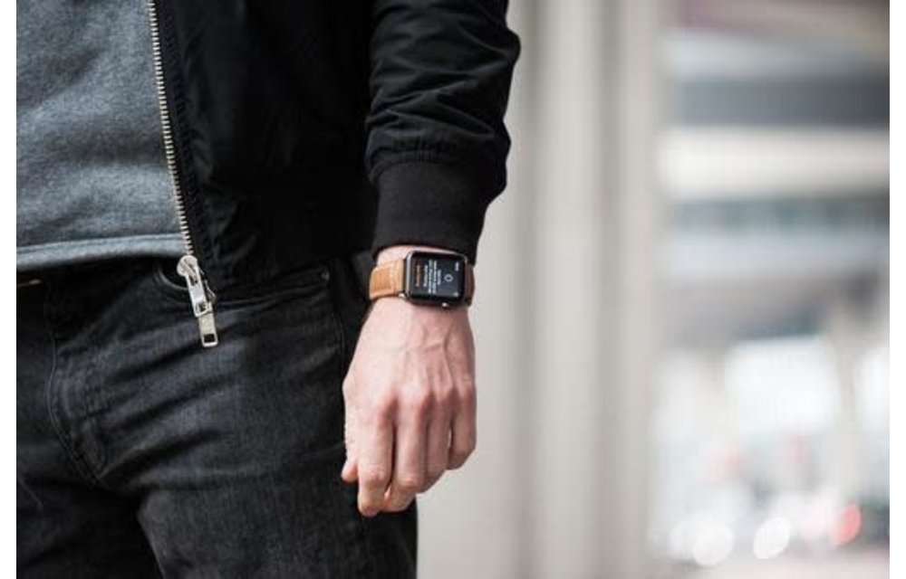 Bull Strap Genuine Bold Leather Strap for Apple Watch 38/40/41mm - Classic/Sliver