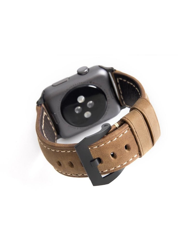 Bull Strap Bull Strap Genuine Bold Leather Strap for Apple Watch 44/42/45mm - Classic/Black