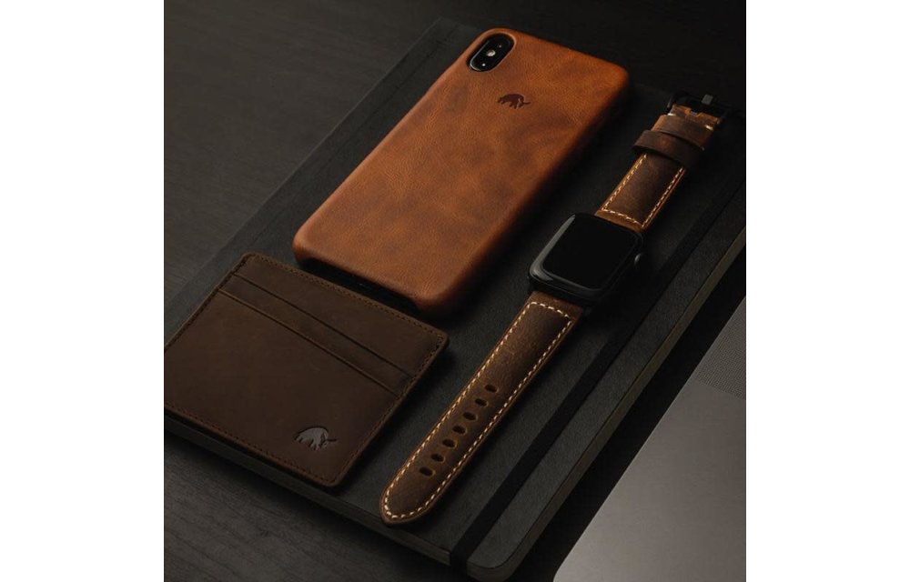 Bull Strap Genuine Bold Leather Strap for Apple Watch 38/40/41mm - Terra/Black
