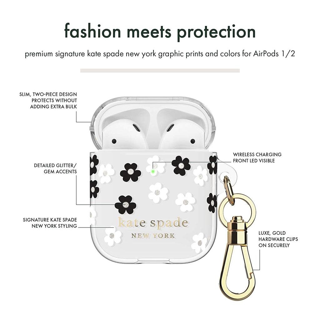 Kate Spade Flexible Case for Apple AirPods 1/2 - Scattered Flowers