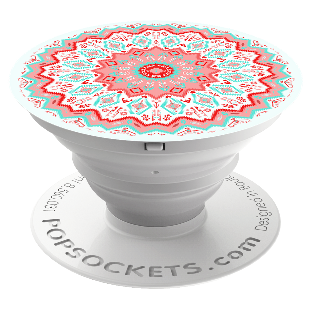 PopSockets Device Stand and Grip - Aztec Mandala Red