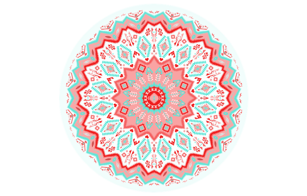 PopSockets Device Stand and Grip - Aztec Mandala Red