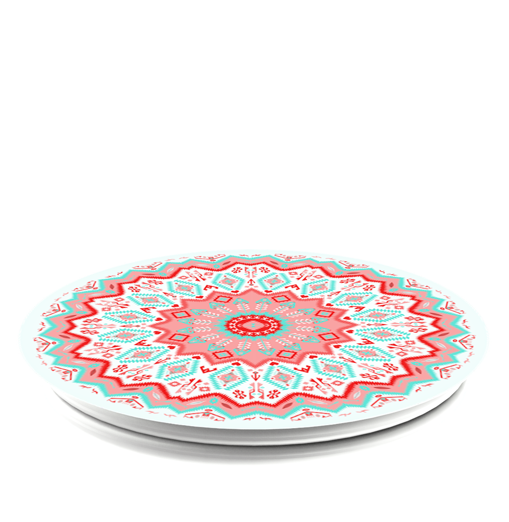 PopSockets Device Stand and Grip - Aztec Mandala Red