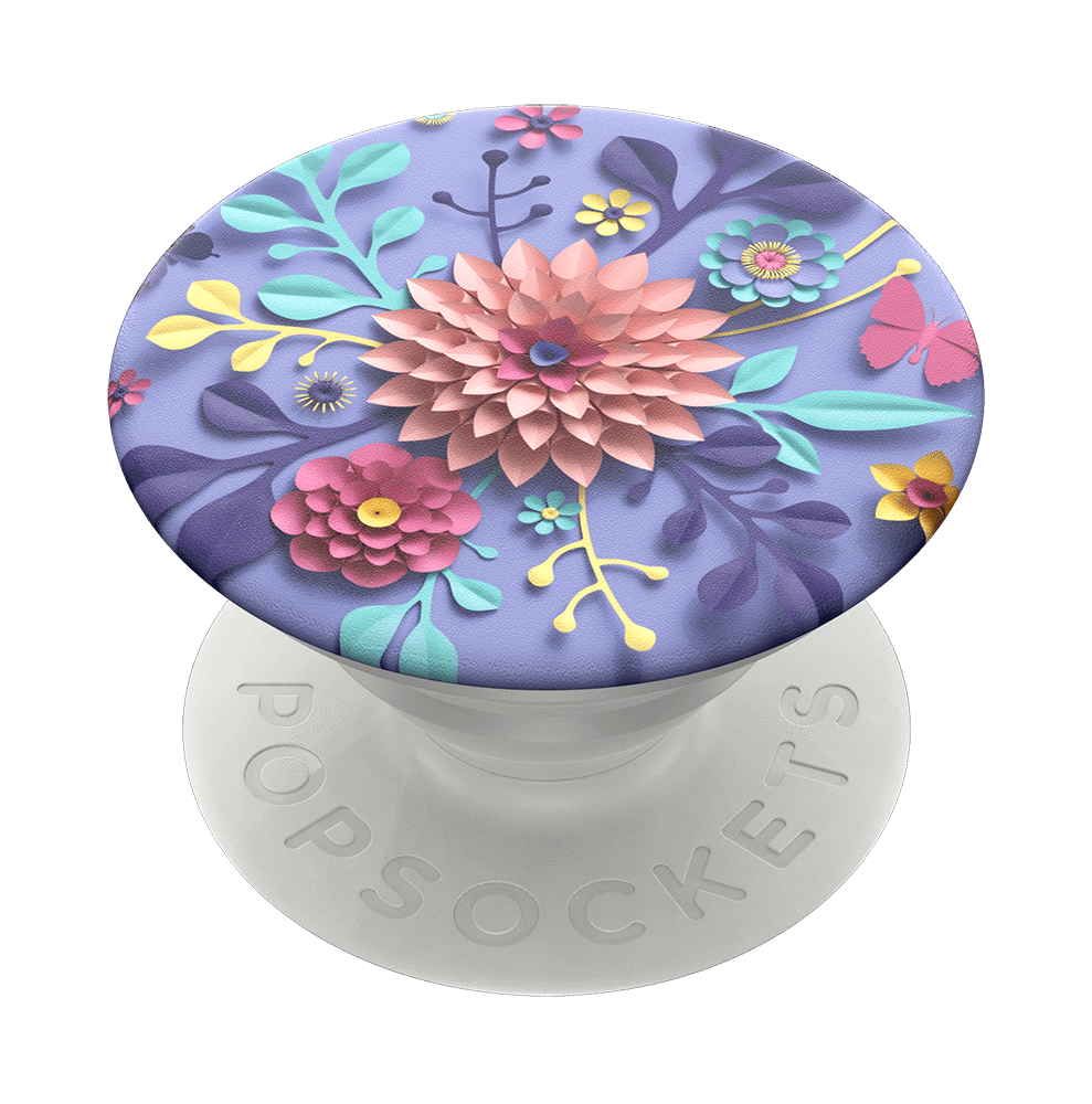 PopSockets PopGrips Swappable Abstract Device Stand and Grip - Craft Flowers