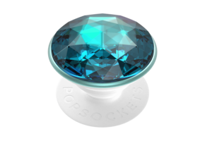 PopSockets  PopGrips Swappable Abstract Device Stand and Grip - Disco Crystal Blue