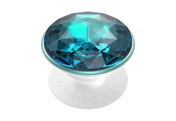 PopSockets PopGrips Swappable Abstract Device Stand and Grip - Disco Crystal Blue