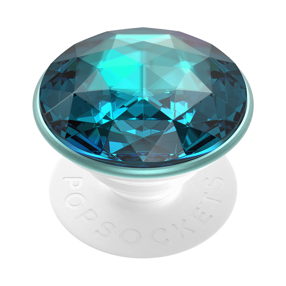 PopSockets PopGrips Swappable Abstract Device Stand and Grip - Disco Crystal Blue
