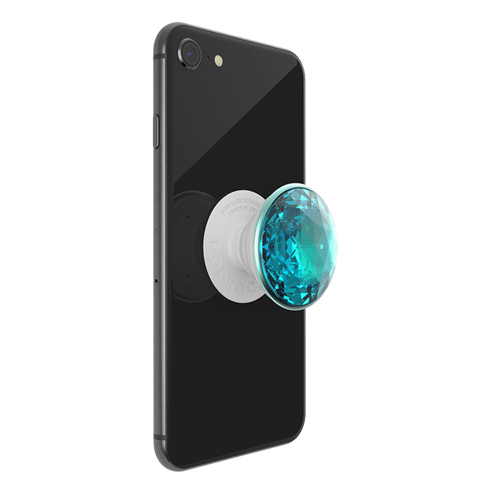 PopSockets PopGrips Swappable Abstract Device Stand and Grip - Disco Crystal Blue
