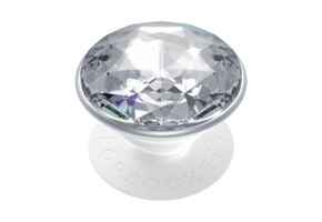 PopSockets PopGrips Swappable Abstract Device Stand and Grip - Disco Crystal Silver