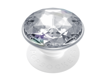 PopSockets PopGrips Swappable Abstract Device Stand and Grip - Disco Crystal Silver