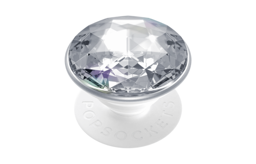 PopSockets PopGrips Swappable Abstract Device Stand and Grip - Disco Crystal Silver