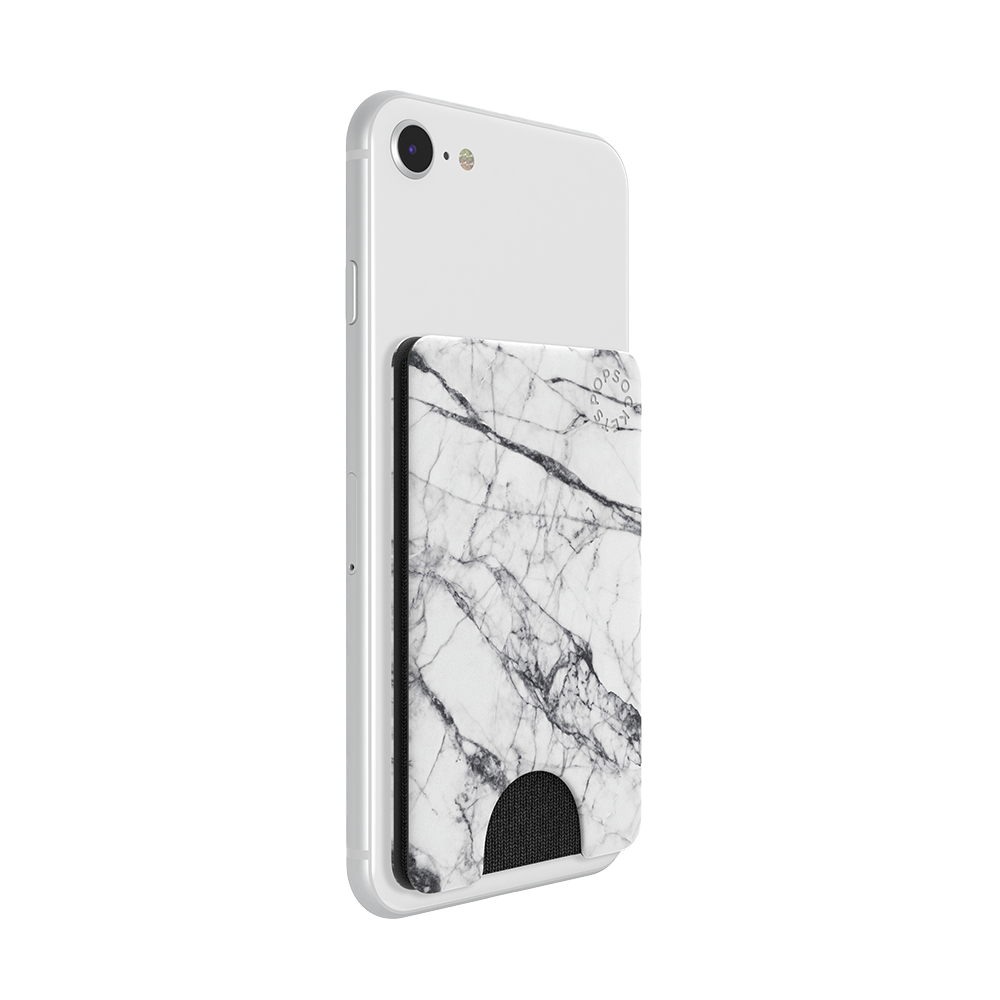 PopSockets PopWallets Card Holder - White Marble