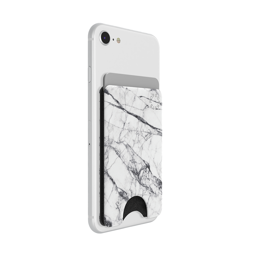PopSockets PopWallets Card Holder - White Marble